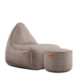 Canvas Lounge Chair Sand + Pouf - ZEN ZONE