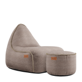 Canvas Lounge Chair Sand + Pouf - ZEN ZONE