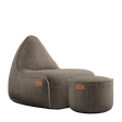 Cobana Lounge Chair Brown + Pouf - ZEN ZONE