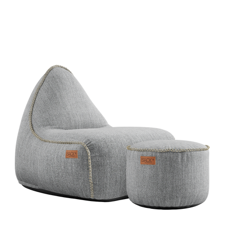 Cobana Lounge Chair Sand Melange + Pouf - ZEN ZONE