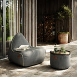 Cobana Lounge Chair Grey + Pouf - ZEN ZONE