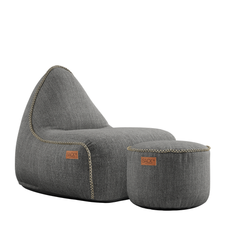 Cobana Lounge Chair Grey + Pouf - ZEN ZONE