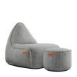 Cobana Lounge Chair Light Grey + Pouf - ZEN ZONE