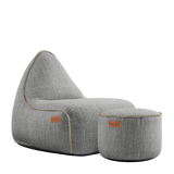 Cobana Lounge Chair Light Grey + Pouf - ZEN ZONE