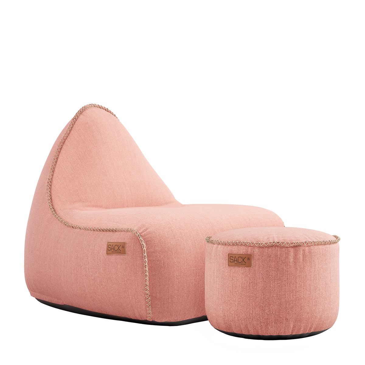 Cobana Lounge Chair Rose + Pouf - ZEN ZONE