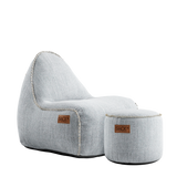 Cobana Lounge Chair jr. White + Pouf - ZEN ZONE