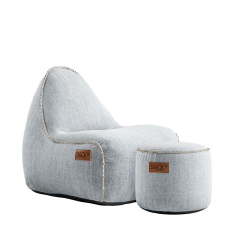 Cobana Lounge Chair jr. White + Pouf - ZEN ZONE