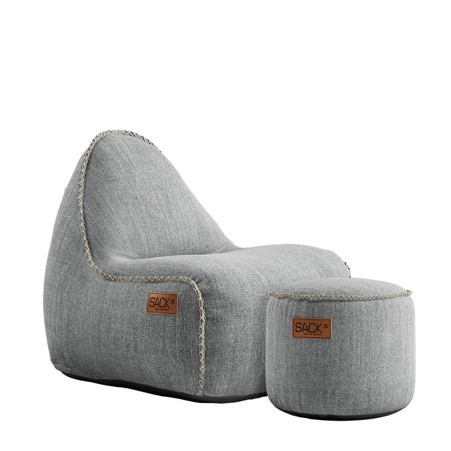 Cobana Lounge Chair jr. Sand Melange + Pouf - ZEN ZONE