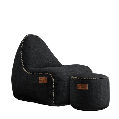 Cobana Lounge Chair jr. Black + Pouf - ZEN ZONE