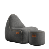 Cobana Lounge Chair jr. Grey + Pouf - ZEN ZONE