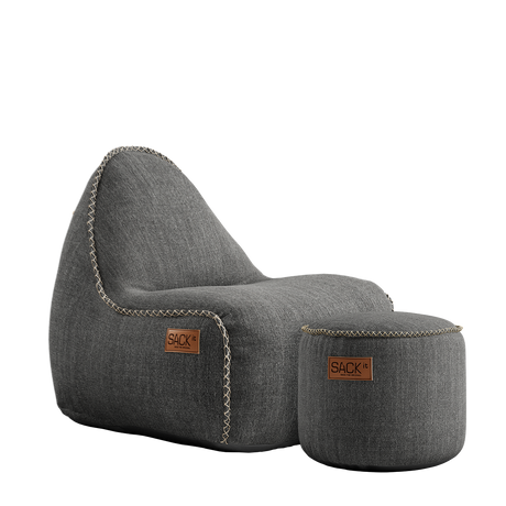 Cobana Lounge Chair jr. Grey + Pouf - ZEN ZONE