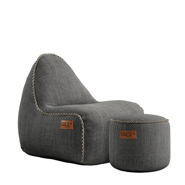 Cobana Lounge Chair jr. Grey + Pouf - ZEN ZONE