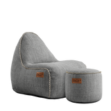 Cobana Lounge Chair jr. Light Grey + Pouf - ZEN ZONE