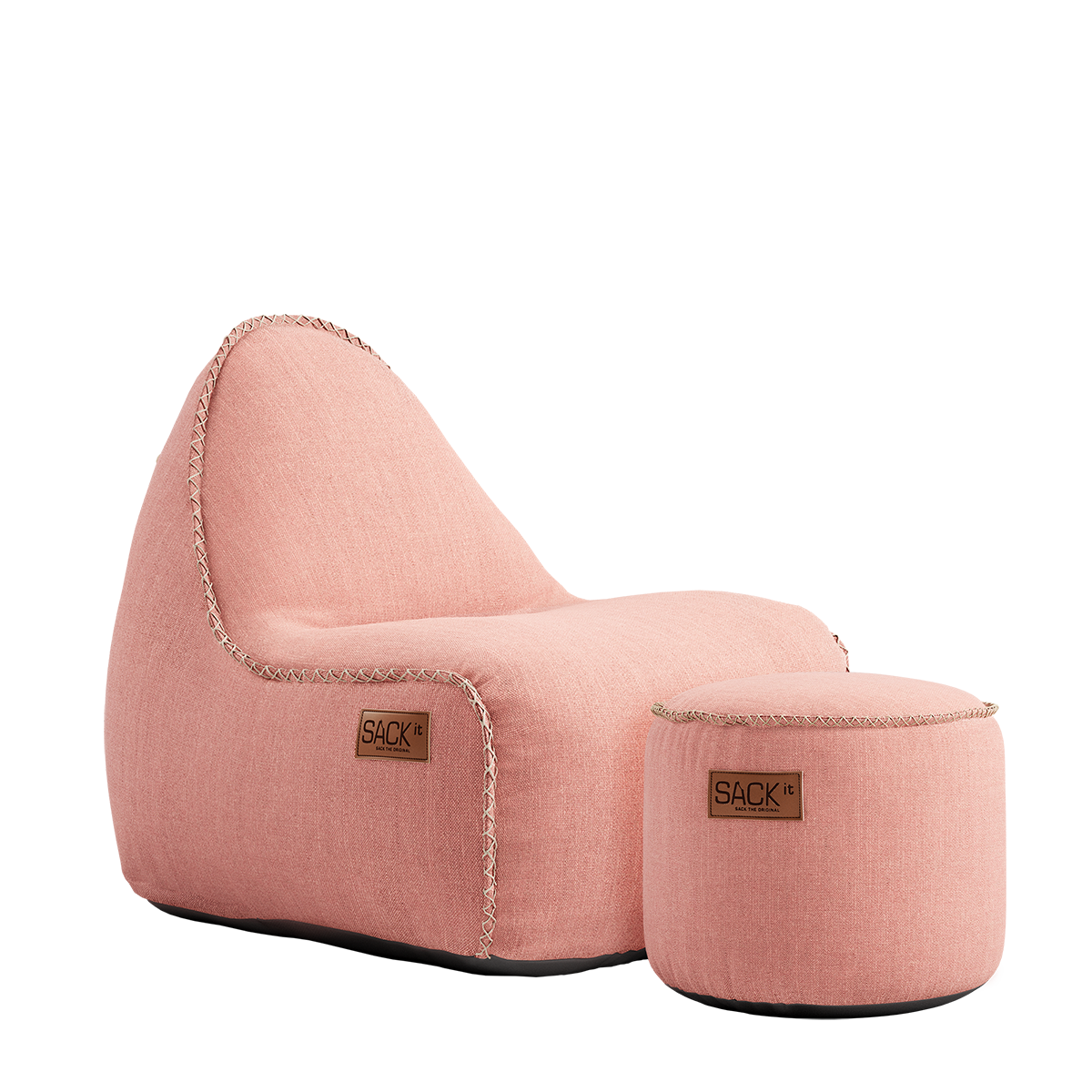 Cobana Lounge Chair jr. Rose + Pouf - ZEN ZONE