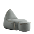 Cura Lounge Chair Grey + Pouf - ZEN ZONE