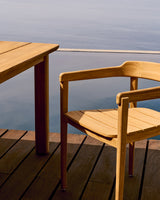 Icaro Stuhl stapelbar aus massivem Teakholz FSC 100% mit naturfarbenem Finish - ZEN ZONE Furniture