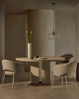 Stuhl Minda beige mit Stahlbeinen in Beige FSC Mix Credit - ZEN ZONE Furniture