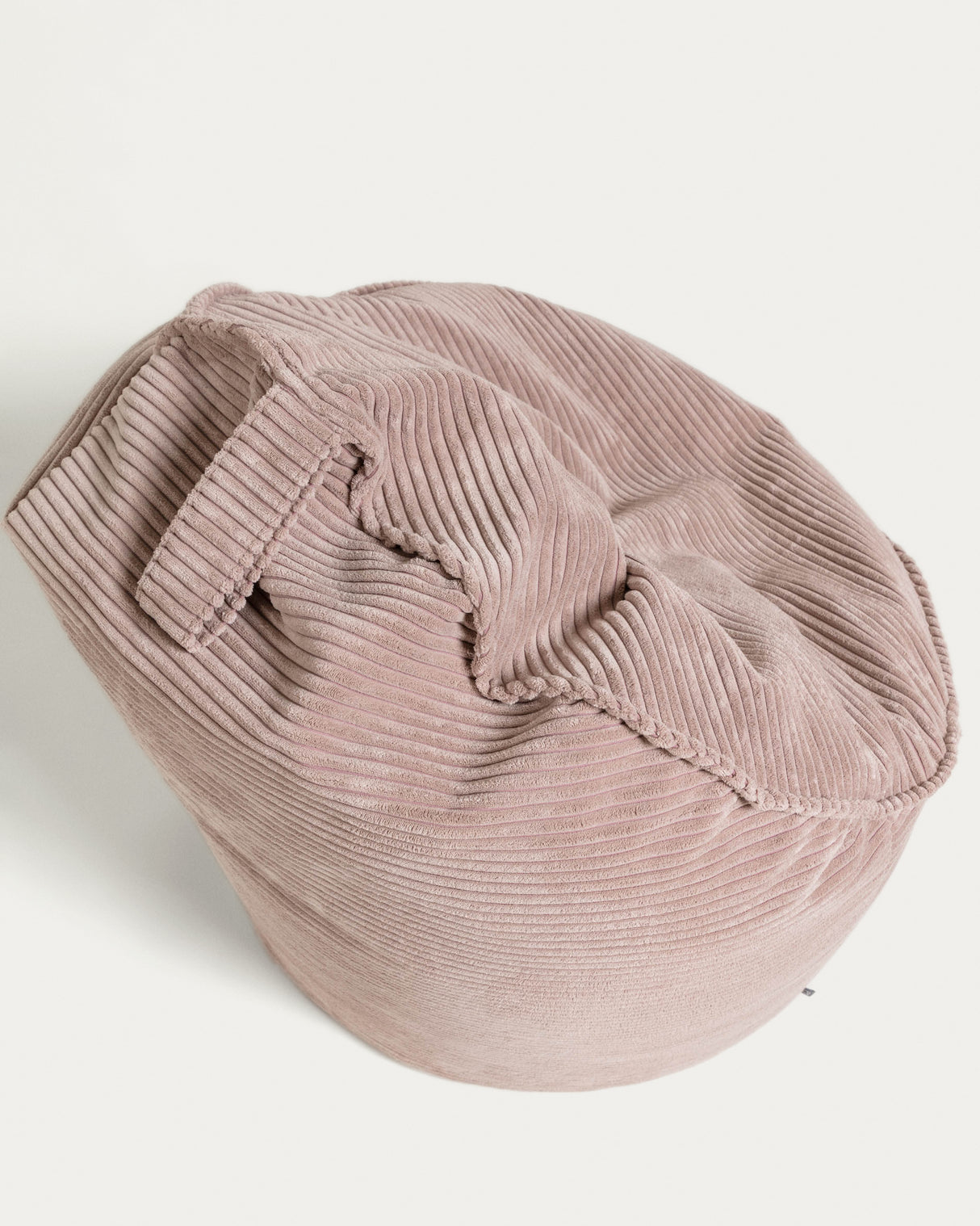 Wilma Pouf breiter Cord rosa Ø 80 cm - ZEN ZONE Furniture