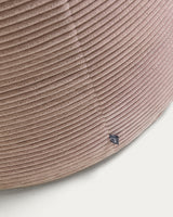 Wilma Pouf breiter Cord rosa Ø 80 cm - ZEN ZONE Furniture