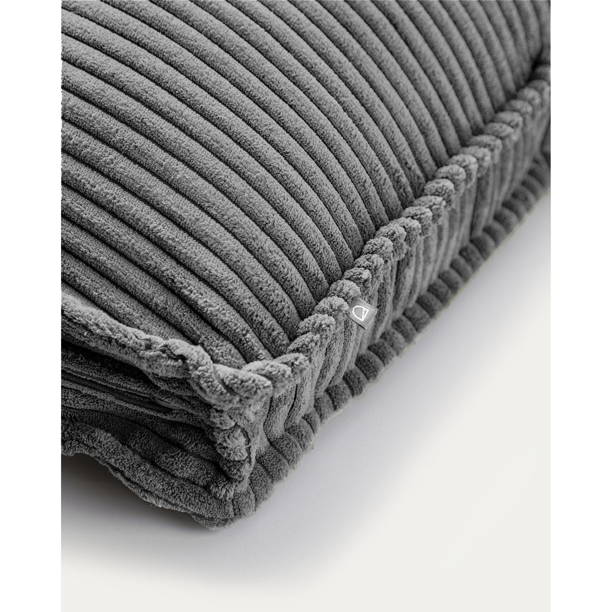 Blok Kissen breiter Cord grau 50 x 60 cm - ZEN ZONE