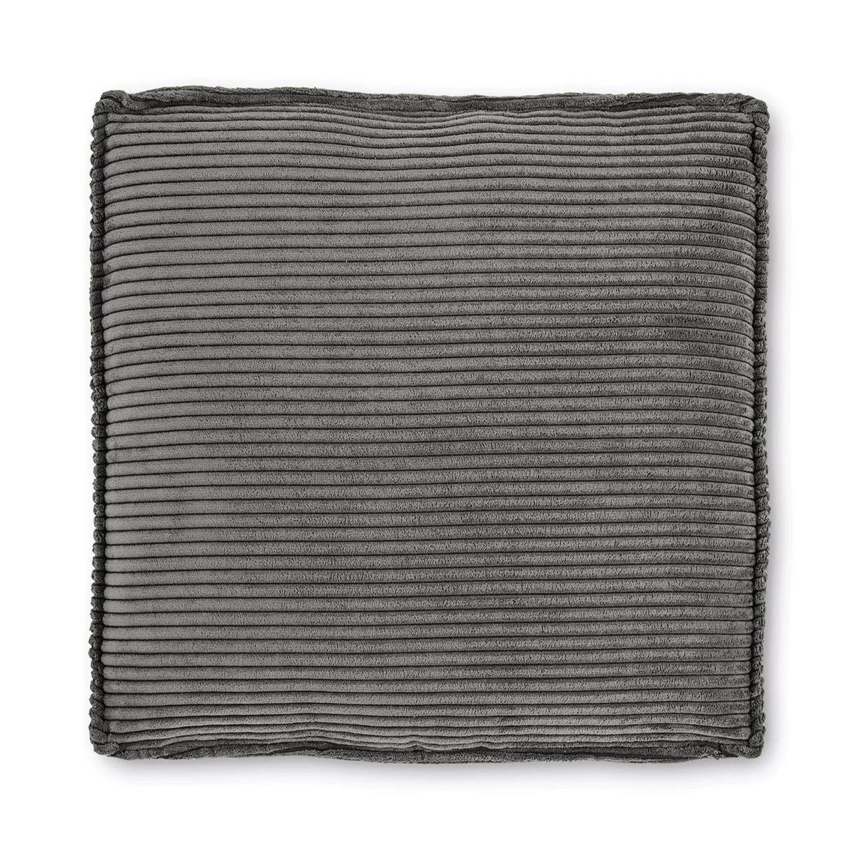 Blok Kissen breiter Cord grau 60 x 60 cm - ZEN ZONE