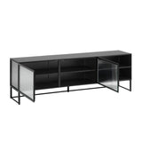 Trixie TV-Schrank 2 Türen aus Stahl mit schwarzem Finish 180 x 58 cm - ZEN ZONE