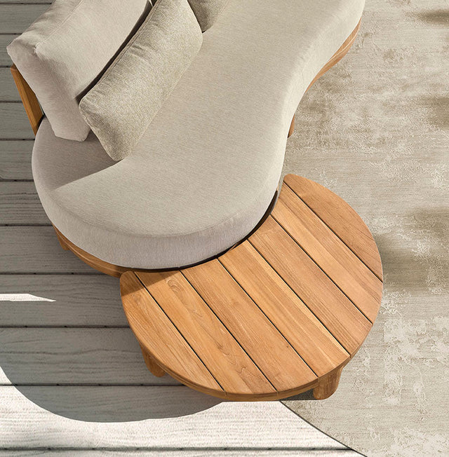 AMBON Couchtisch d90 Teak natur - ZEN ZONE