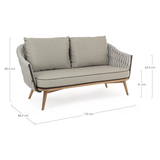 Outdoor Sofa 2-3 Plätze mit Kissen Xenia - ZEN ZONE