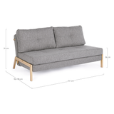 Bettsofa 2-Sitzer Hayden Grau - ZEN ZONE