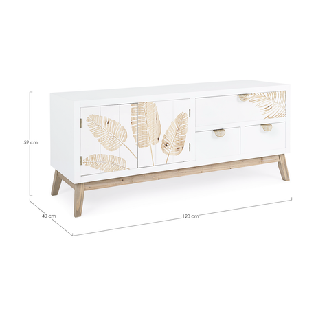 TV Sideboard Folium mit 2 Türen und 3 Schubladen - ZEN ZONE