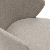 Darice Stuhl aus brauner Chenille und massivem Buchenholz 100% FSC mit naturfarbenem Finis - ZEN ZONE