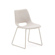 Zahara Stuhl beige und Stahl mit beigem Finish - ZEN ZONE Furniture