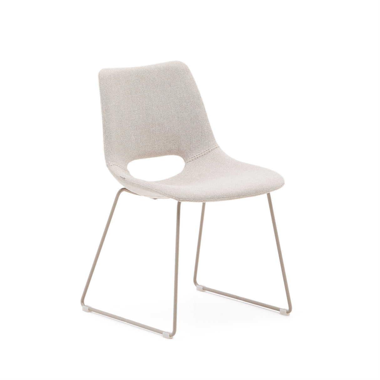 Zahara Stuhl beige und Stahl mit beigem Finish - ZEN ZONE Furniture