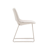 Zahara Stuhl beige und Stahl mit beigem Finish - ZEN ZONE Furniture