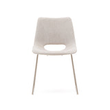 Zahara Stuhl beige und Stahl mit beigem Finish - ZEN ZONE Furniture