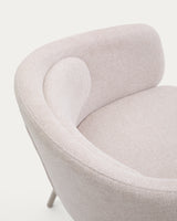 Stuhl Minda beige mit Stahlbeinen in Beige FSC Mix Credit - ZEN ZONE Furniture