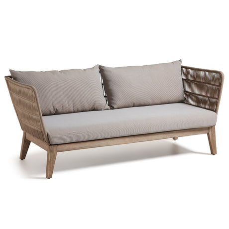 Belleny 3-Sitzer-Sofa aus Seil in Beige und massivem Akazienholz FSC 100% 176 cm - ZEN ZONE