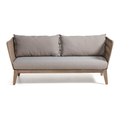 Belleny 3-Sitzer-Sofa aus Seil in Beige und massivem Akazienholz FSC 100% 176 cm - ZEN ZONE