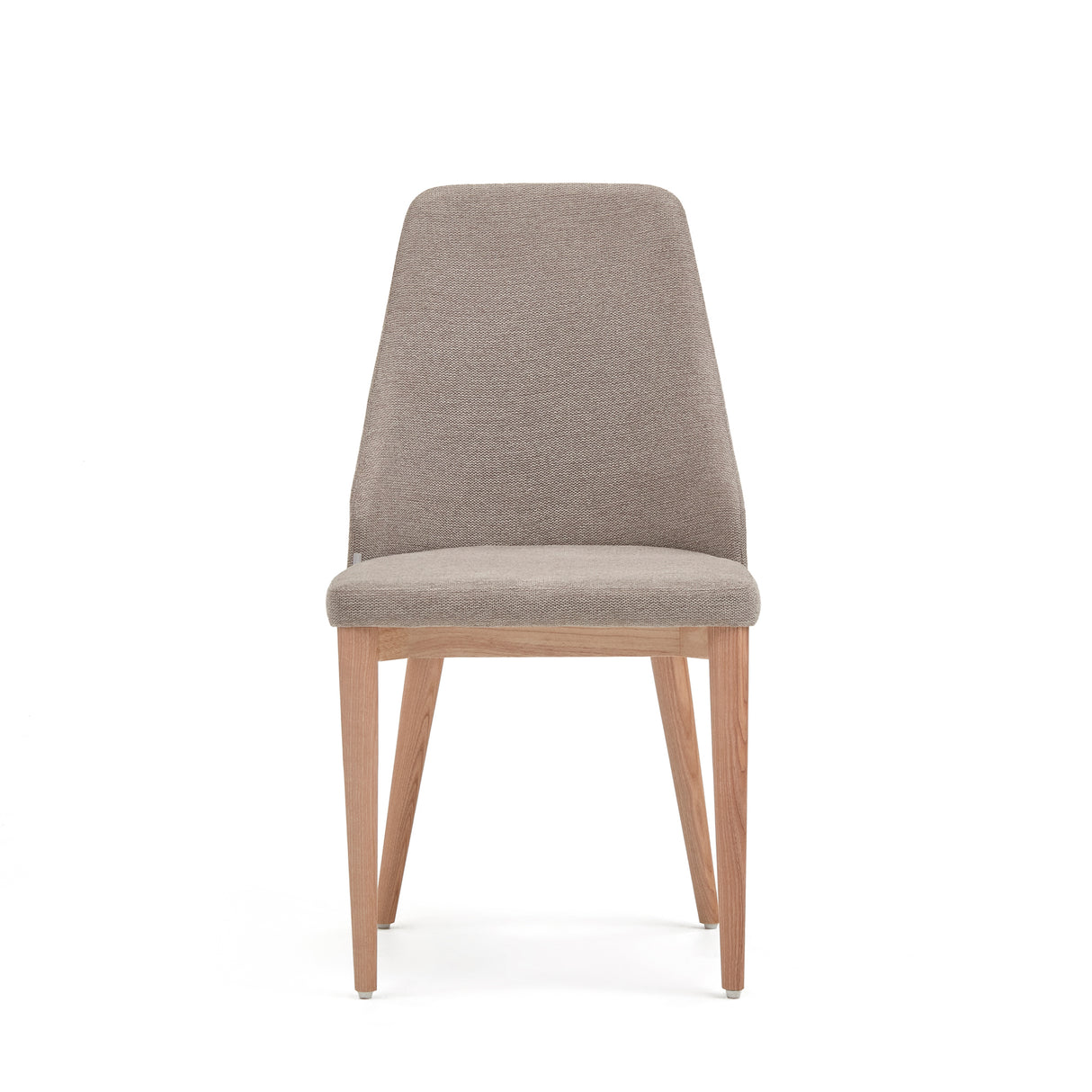 Rosie Stuhl aus brauner Chenille mit Beinen aus massiver Esche mit natürlichem Finish - ZEN ZONE Furniture