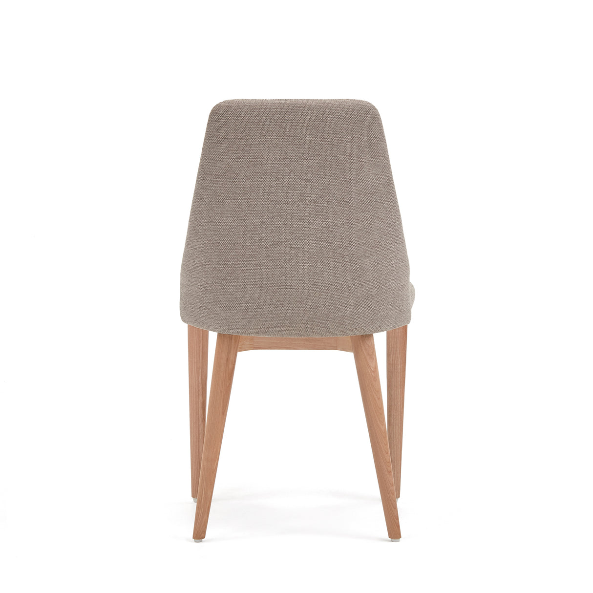 Rosie Stuhl aus brauner Chenille mit Beinen aus massiver Esche mit natürlichem Finish - ZEN ZONE Furniture