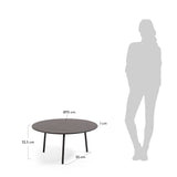 Mathis Couchtisch Zementfaser und Stahlbeine mit schwarzem Finish Ø 70 cm - ZEN ZONE Furniture