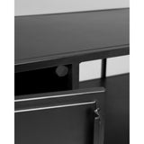 Shantay TV-Schrank 1 Türe und 1 Schublade aus Metall mit schwarzem Finish 150 x 50 cm - ZEN ZONE