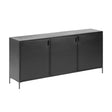 Shantay Sideboard 3 Türen aus Stahl mit Finish in Schwarz 160 x 72 cm - ZEN ZONE