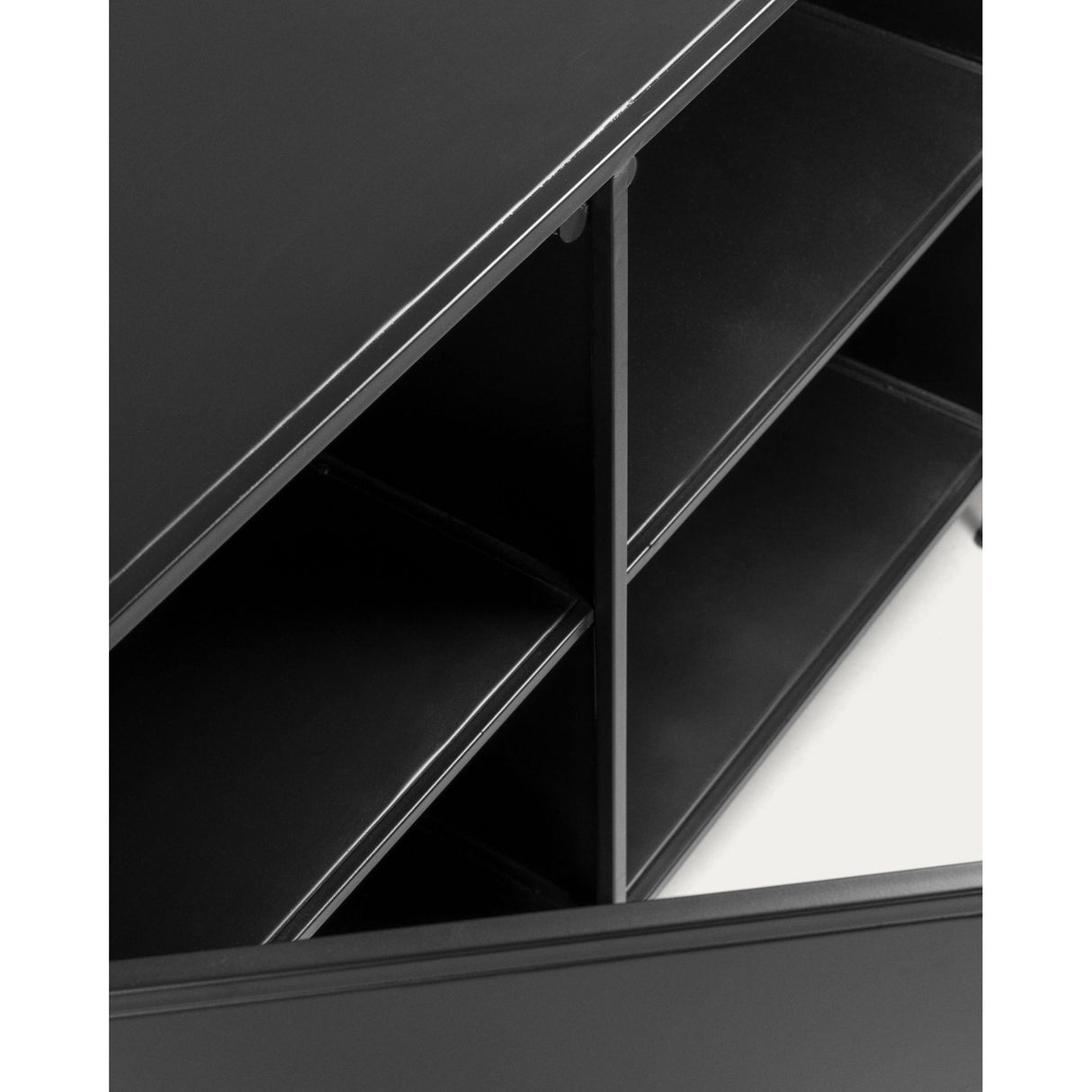 Shantay Sideboard 3 Türen aus Stahl mit Finish in Schwarz 160 x 72 cm - ZEN ZONE