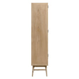 Nalu Schrank aus massivem Mindiholz und Rattan 90 x 175 cm - ZEN ZONE