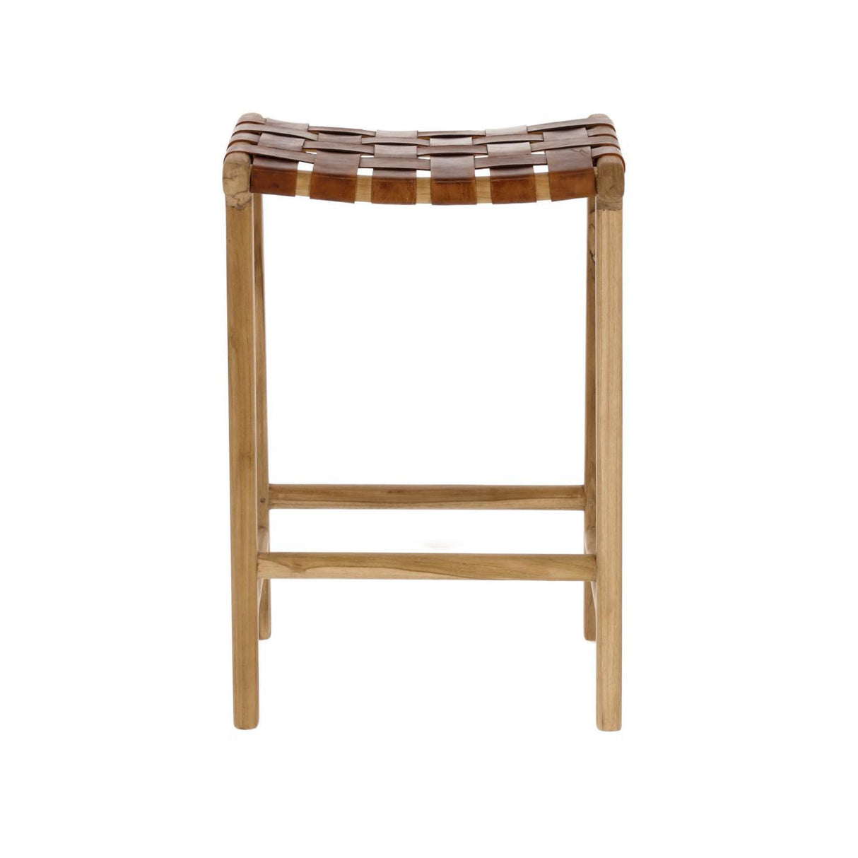 Calixta Hocker aus massivem Teakholz Höhe 67 cm - ZEN ZONE Furniture