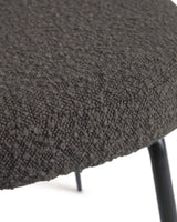 Aniela Stuhl mit schwarzem Bouclé und schwarzem Metall FR - ZEN ZONE Furniture