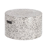 Jenell runder Outddor Couchtisch aus Terrazzo weiß Ø 52 cm - ZEN ZONE Furniture