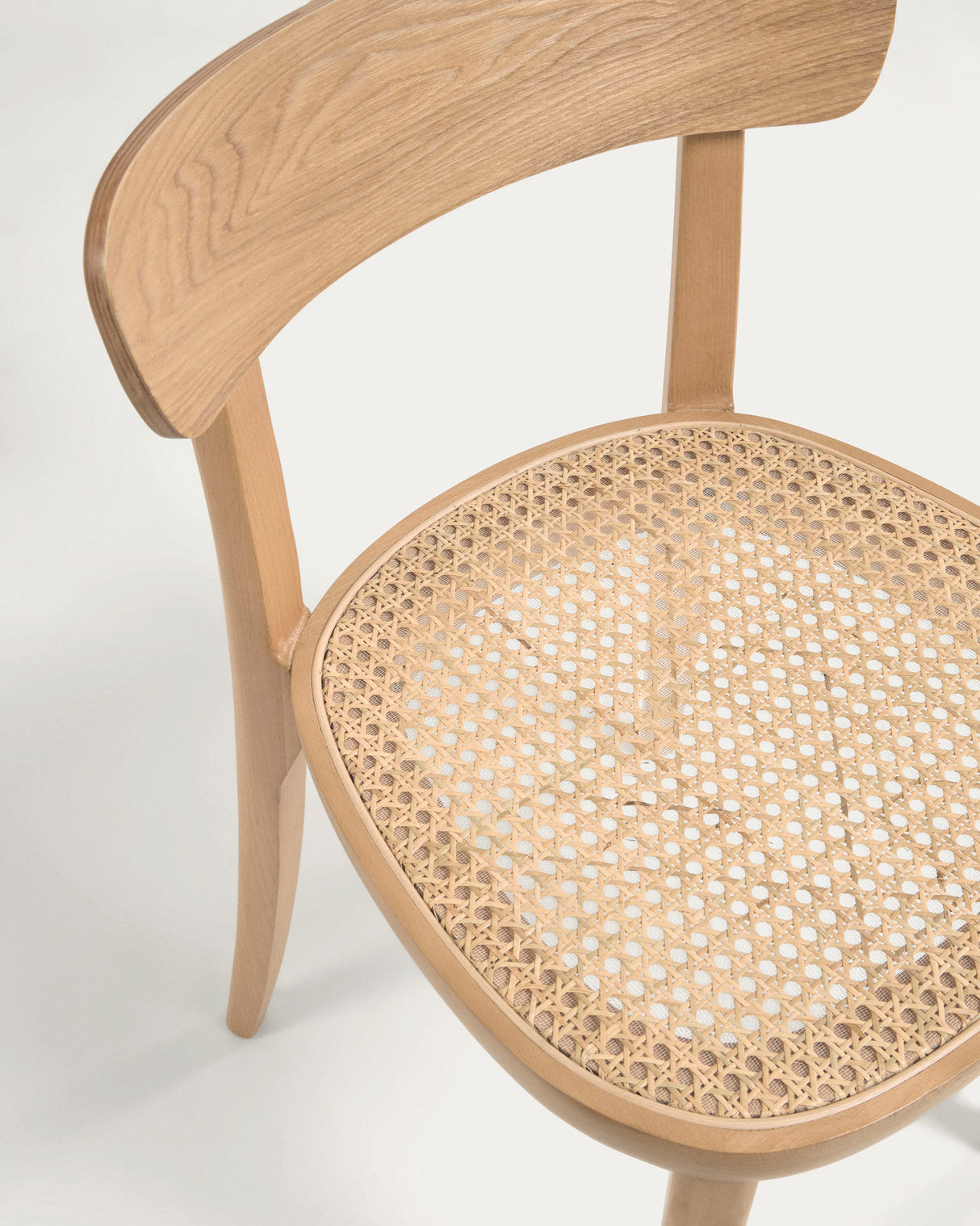 Romane Stuhl aus Buchenholz mit natürlichem Finish, Eschenfurnier und Rattan - ZEN ZONE Furniture