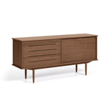 Carolin Sideboard 2 Türen 1 Schublade aus Nussholzfurnier 180 x 83,8 cm - ZEN ZONE